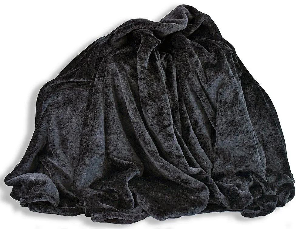 Homeville deka mikroplyš čierná - 150x200 cm