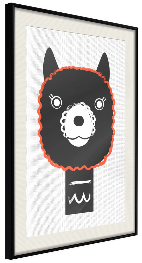 Artgeist Plagát - Decorative Alpaca [Poster] Veľkosť: 40x60, Verzia: Čierny rám