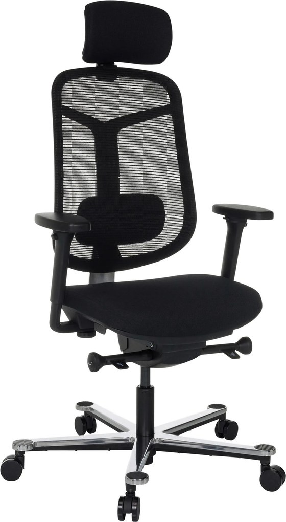 XXXLutz OTOČNÁ STOLIČKA, sieťovina, čierna MID.YOU - Online Only kancelárie - 001918034202
