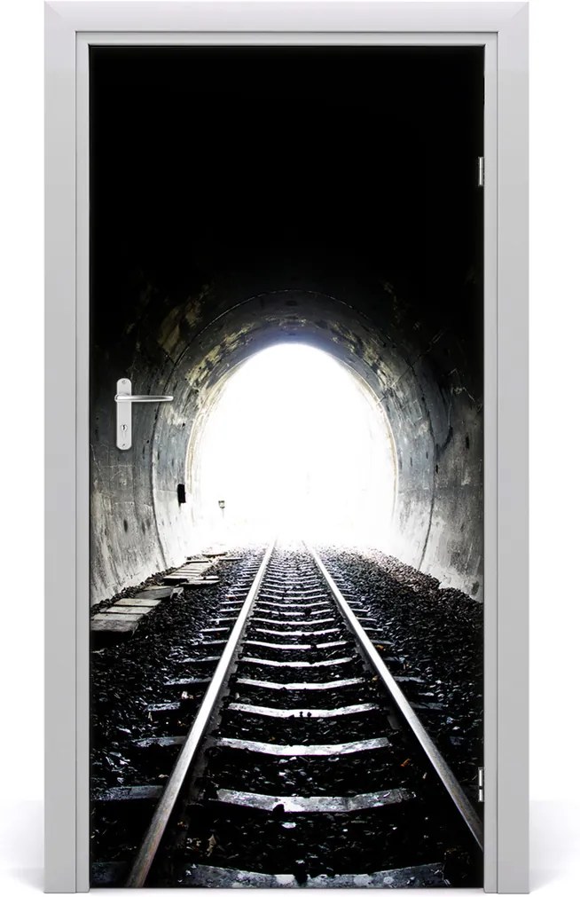 Fototapeta samolepící dveře Koleje tunel