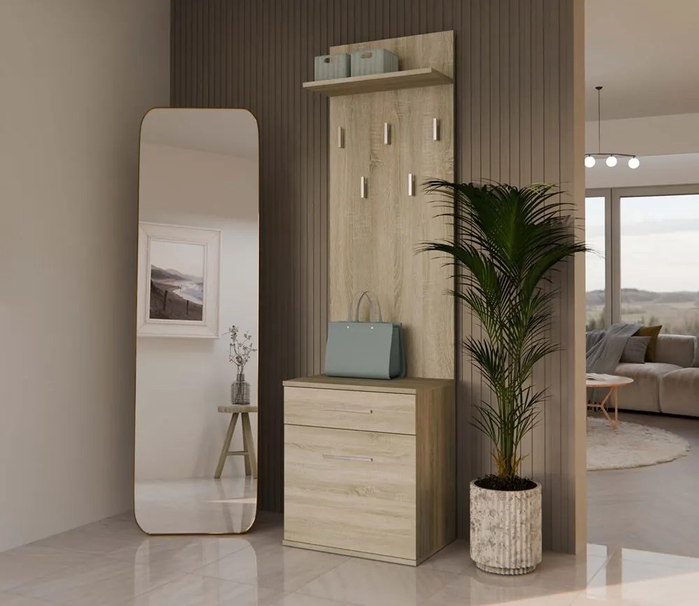 Predsieňová zostava Dialogos 2 (dub sonoma). Akcia -18%. Vlastná spoľahlivá doprava až k Vám domov. 1132569