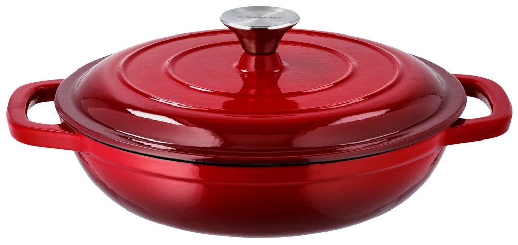 Silvercrest®  Liatinová servírovacia panvica, 2,4 l (červená)  (100393065)