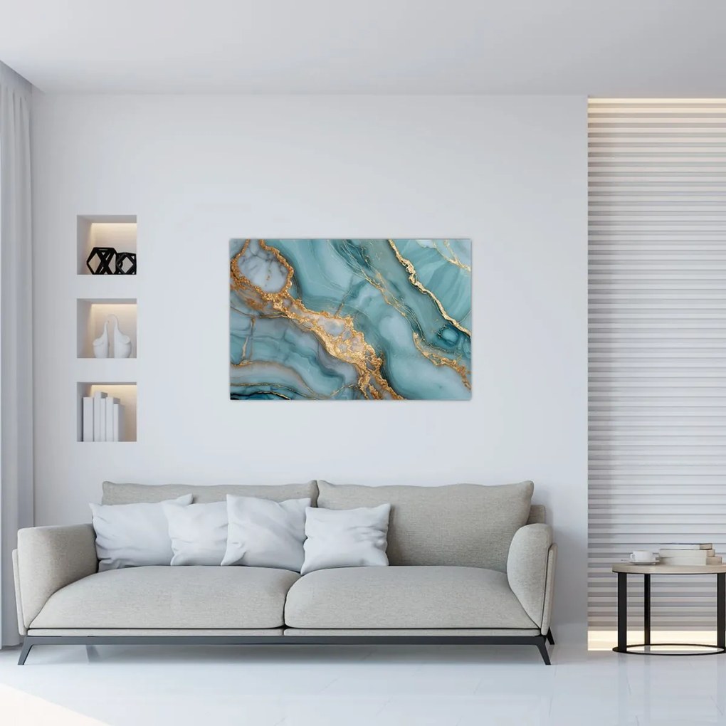 Obraz - Tyrkysový mramor (90x60 cm)