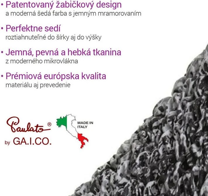Bielastické poťahy MARMO šedé kreslo (š. 60 - 110 cm)