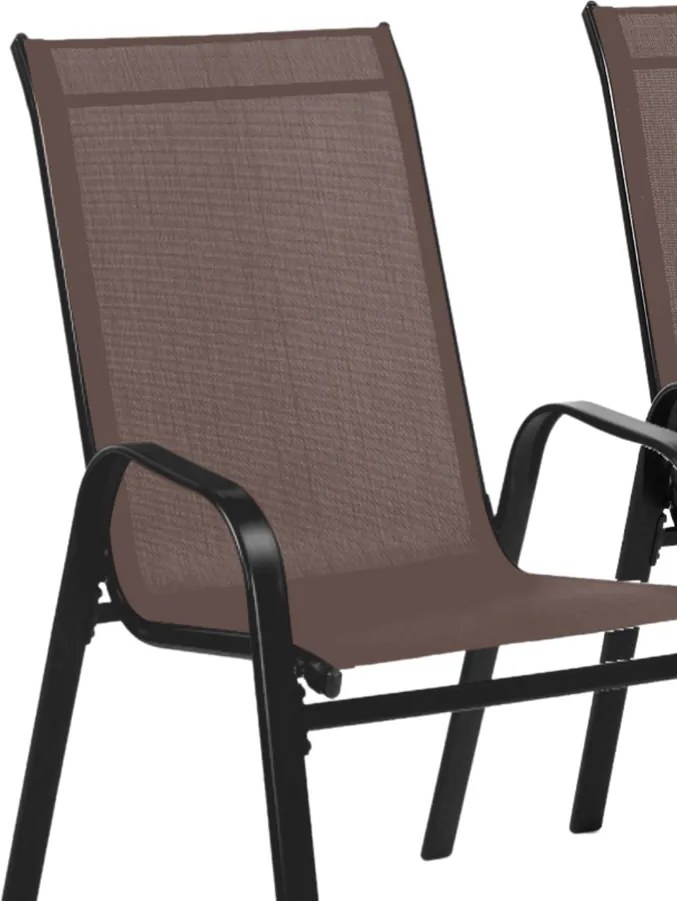 Garden Line SADA 2 HNEDÝCH ZÁHRADNÝCH STOLIČIEK 54 x 70 x 92 CM