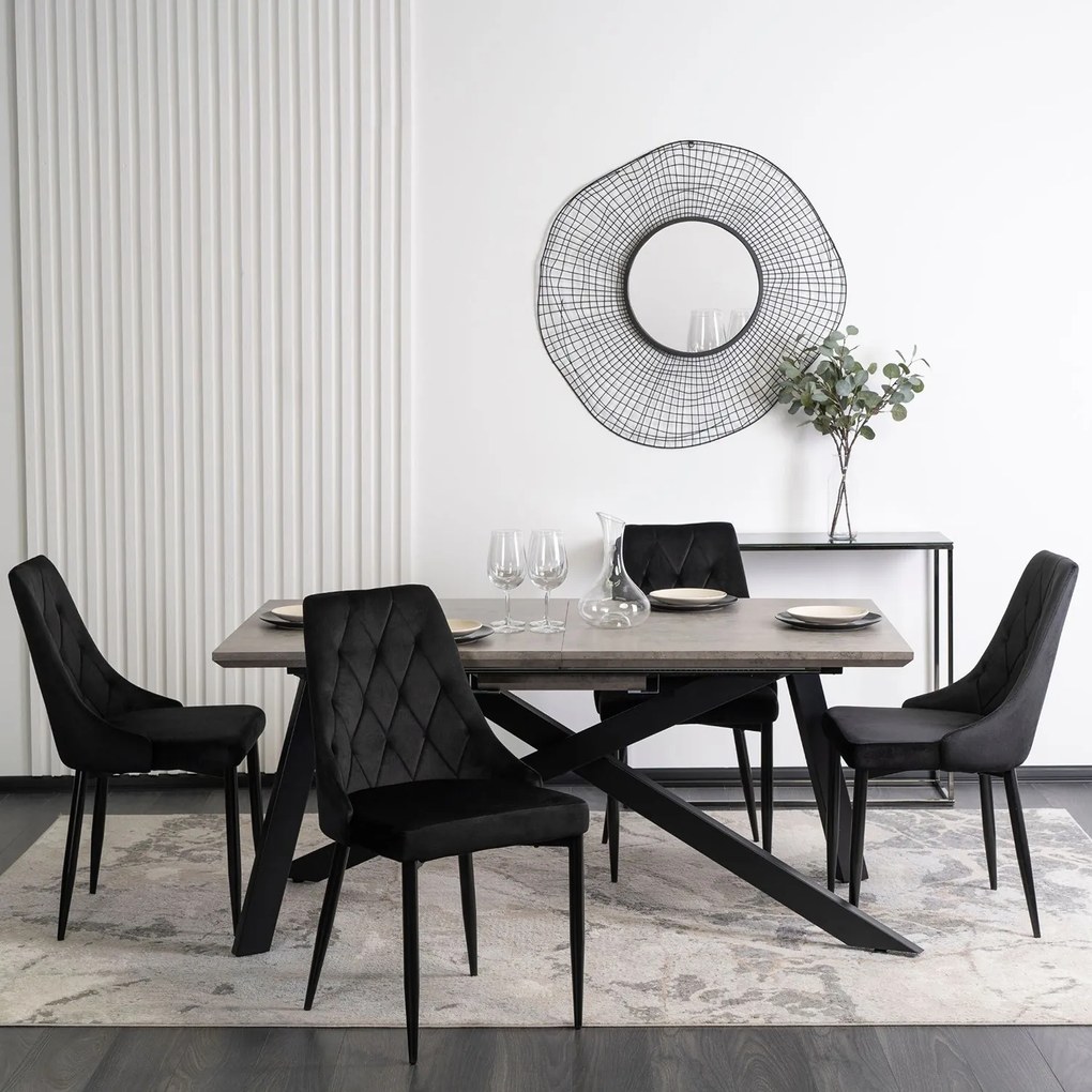 Čalouněná jídelní židle CORK černá