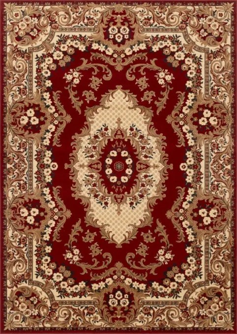 Koberec kráľovský bordový / béžový