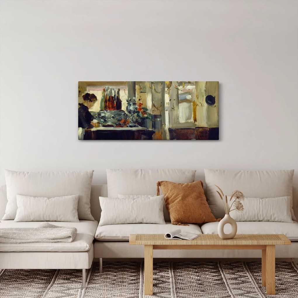 Obraz - Style of Edouard Manet, Bon Bock Cafe, reprodukcia (120x50 cm)