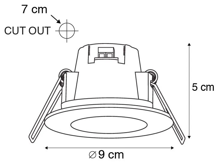 Sada 3 zapustených bodových svetiel bielych vrátane LED 3000K 4W IP65 - Blanca