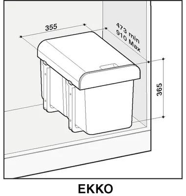 Odpadkový kôš Sinks EKKO 40 34 l EK9000