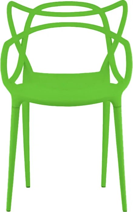 AKCIA Zelená plastová stolička KATO II. akosť