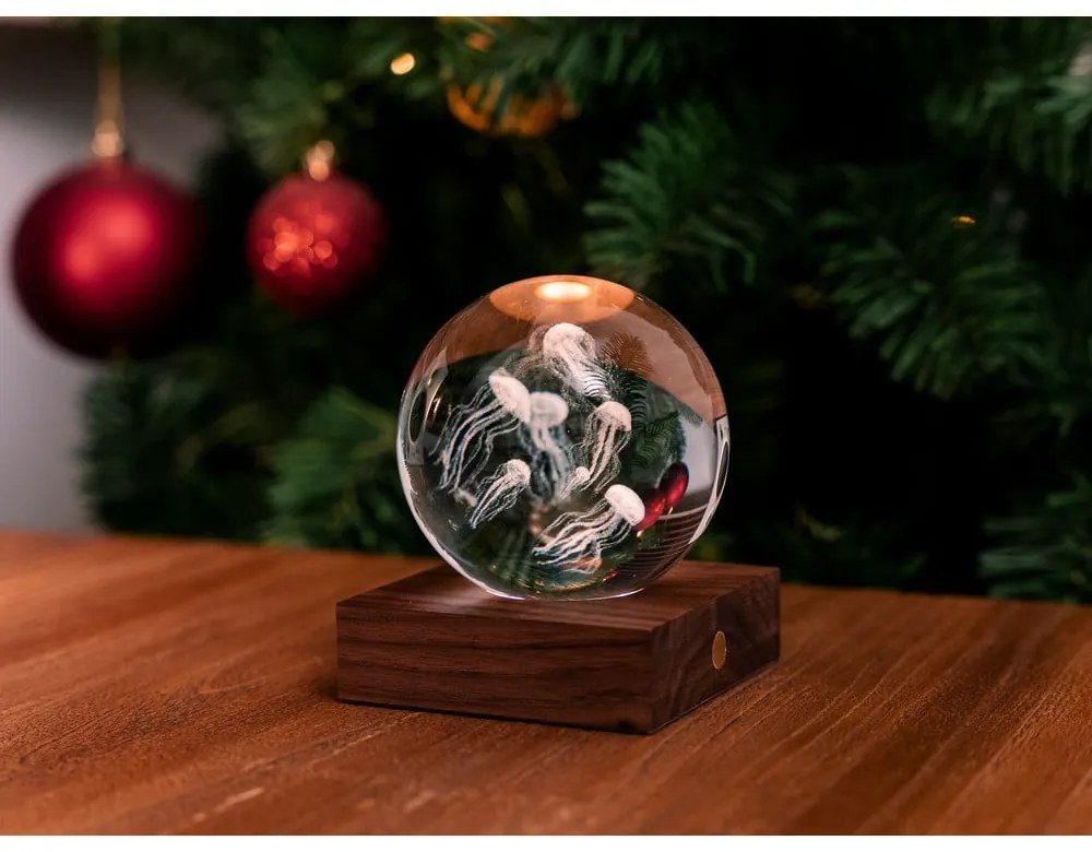 Tmavohnedá svetelná dekorácia na USB Amber – Gingko