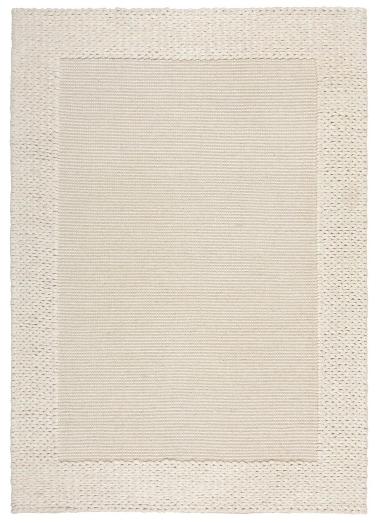 Flair Rugs, Kusový koberec Rue Plait Natural, 160x230, biela, obývacia izba