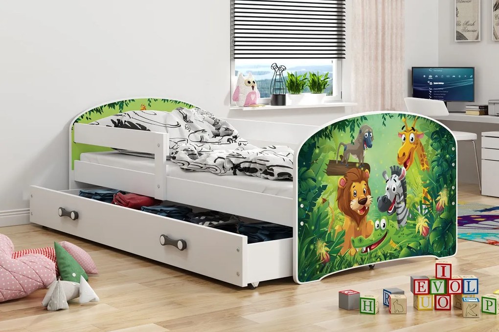 Detská obrázková posteľ LUKI | biela Obrázok: ZOO