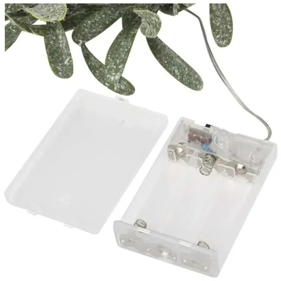 LED vianočný veniec 25× LED, napájanie 3× AA, priemer 35 cm