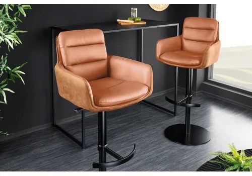 Barová stolička George 46177 Kožená Cognac - Komfort-nábytok
