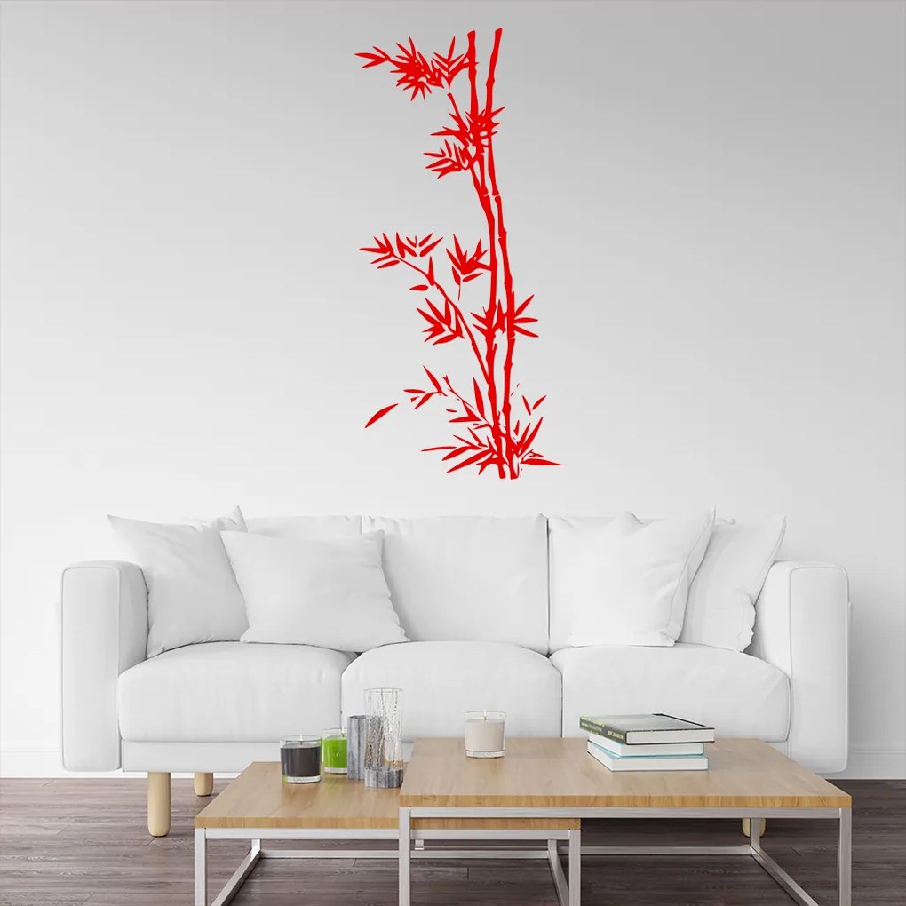 Veselá Stena Samolepka Bambus Farba: modrá, Veľkosť: 45 x 97 cm