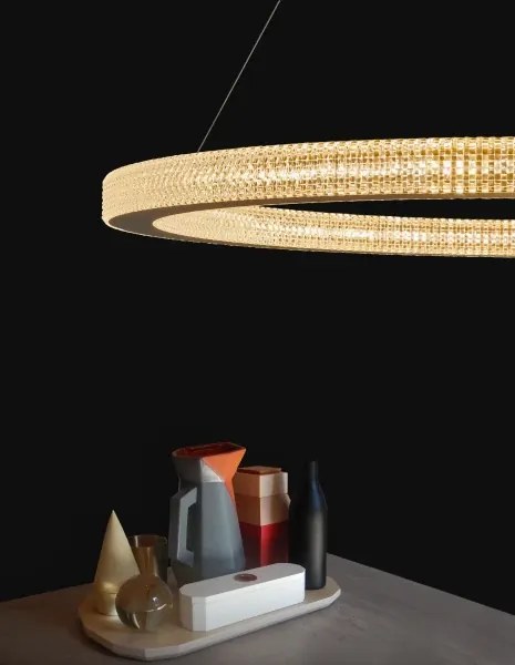 LED luster Fiore 80 zlaté