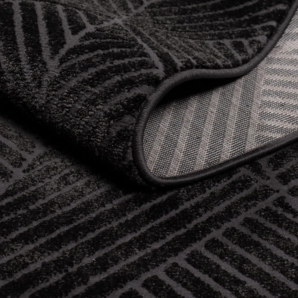 Dekorstudio Jednofarebný koberec FANCY 904 - čierny Rozmer koberca: 140x200cm