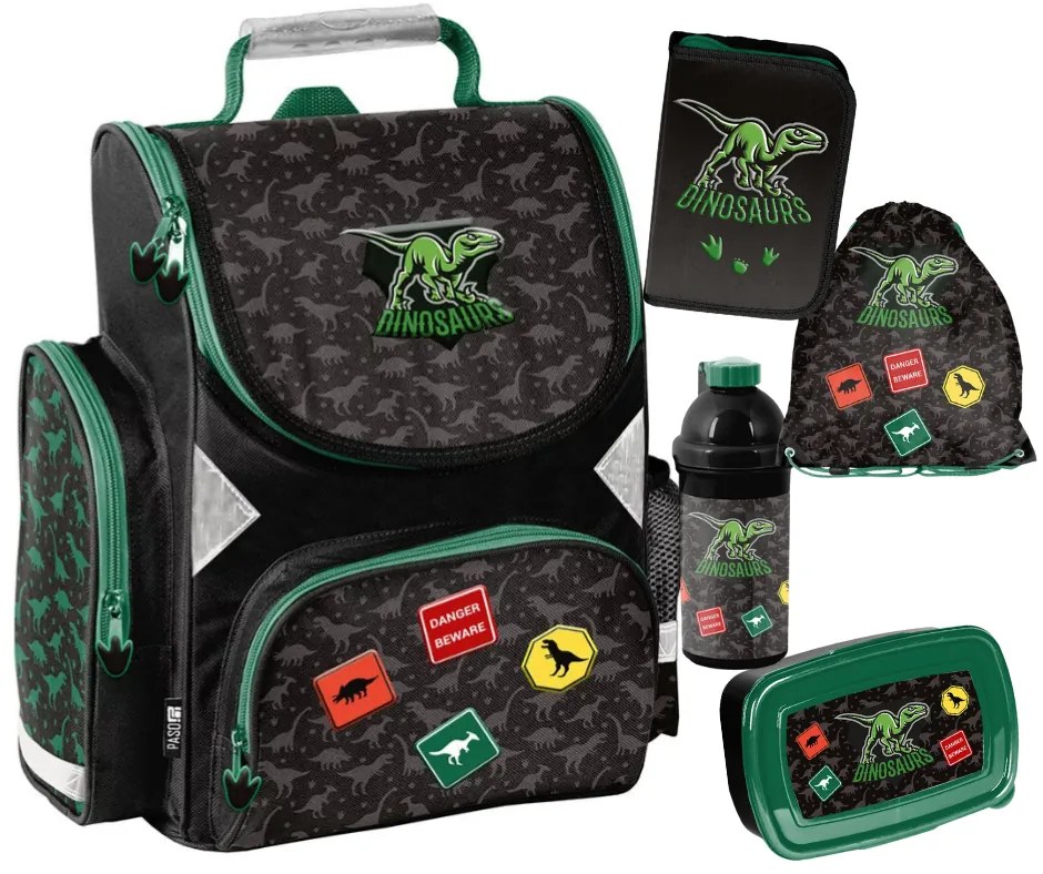 5-dielny školský set s motívom dinosaura