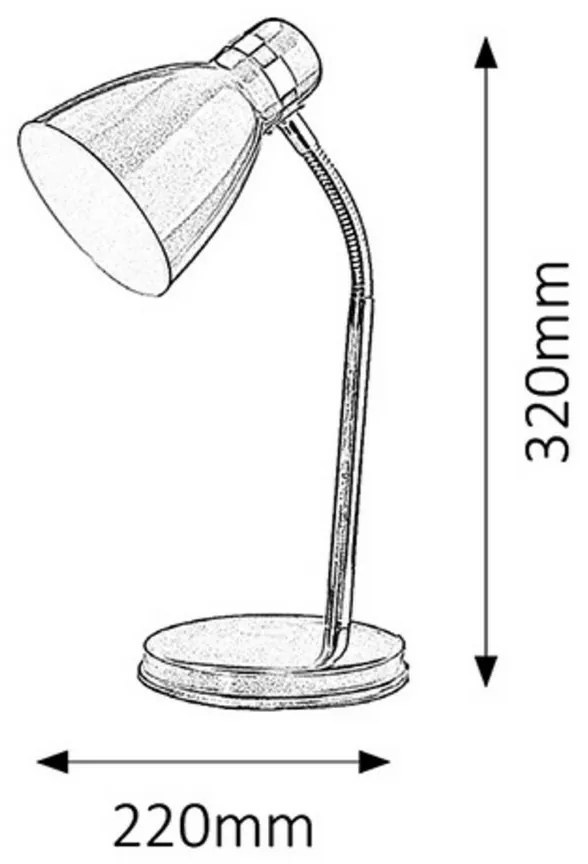 Rabalux 4206 Patric stolná lampa, strieborná