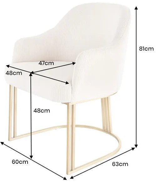Stolička EXTRAVAGANCIA béžový kordurový materiál
