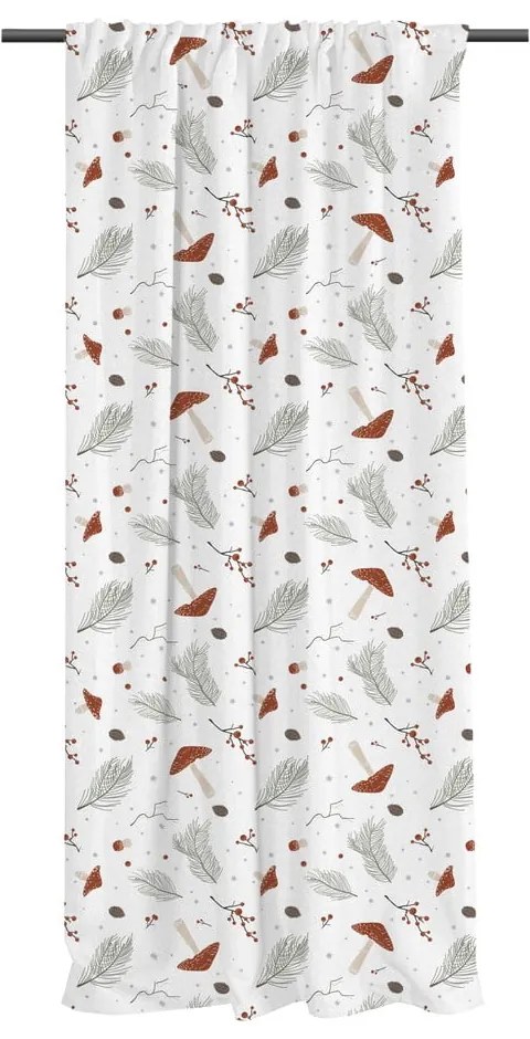 Biely záves z bavlneného saténu 110x250 cm Toadstools – Butter Kings