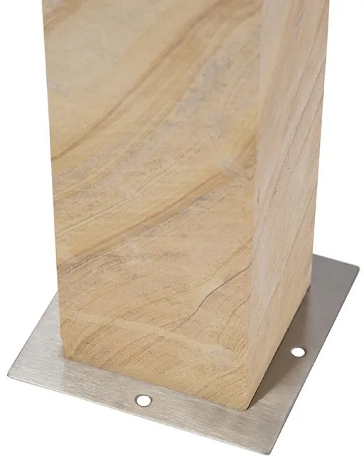 Moderná stojaca vonkajšia lampa pieskovcová 70 cm - nevrlá