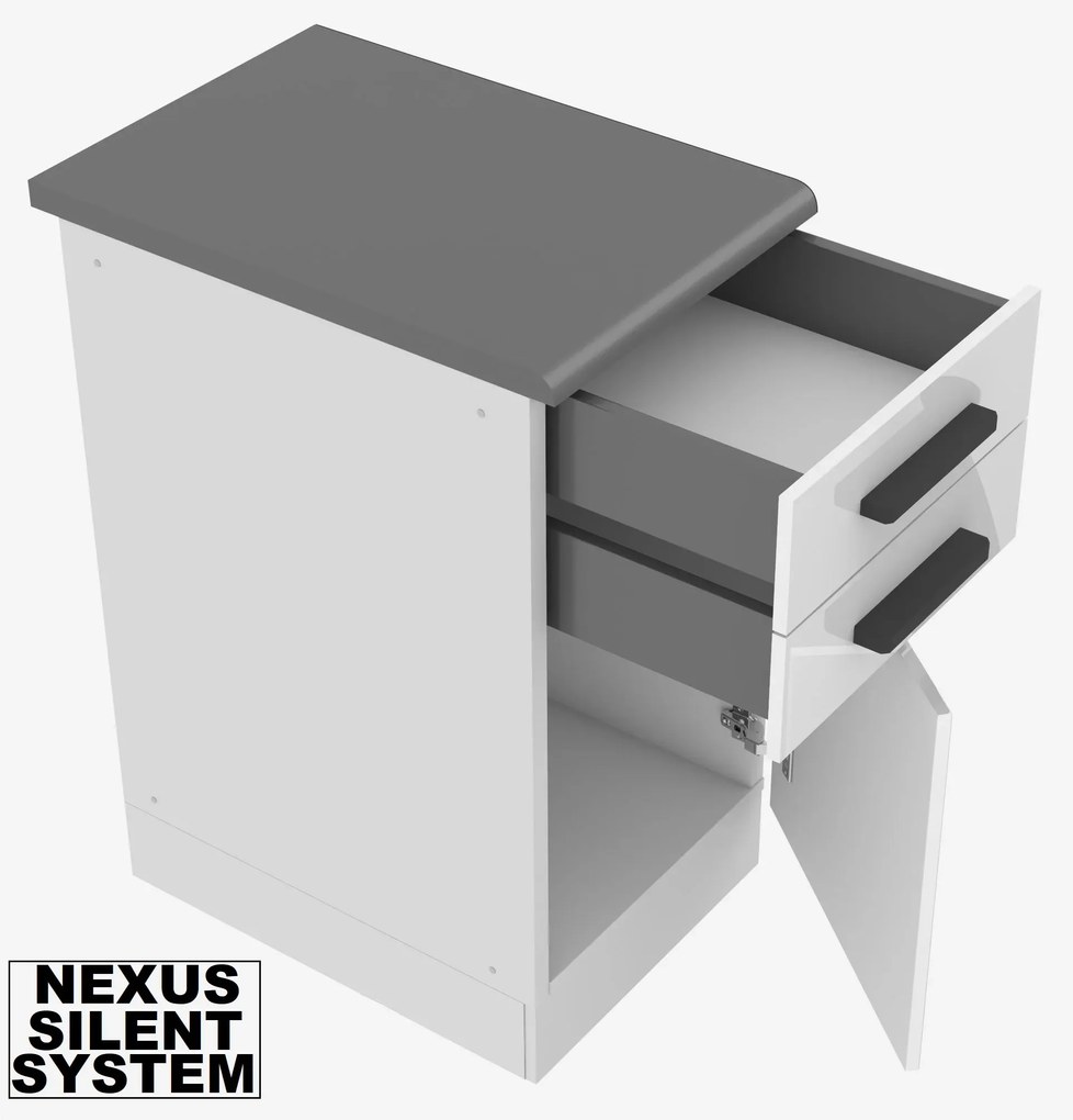 Kuchynská linka Belini Premium Full Version 300 cm eben kráľovský s pracovnou doskou LUCY