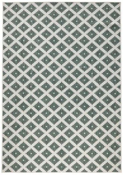 Hanse Home, Kusový koberec Twin-Wendeteppiche 103125 grün creme – na von aj na doma, 160x230, zelená, chodba / predsieň