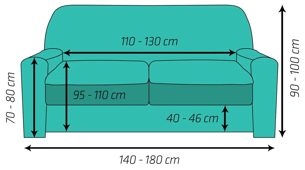 4Home Multielastický poťah na dvojkreslo Comfort béžová, 140 - 180 cm