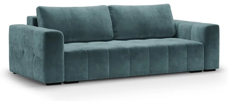 Modrá zamatová rozkladacia pohovka Milo Casa Luca