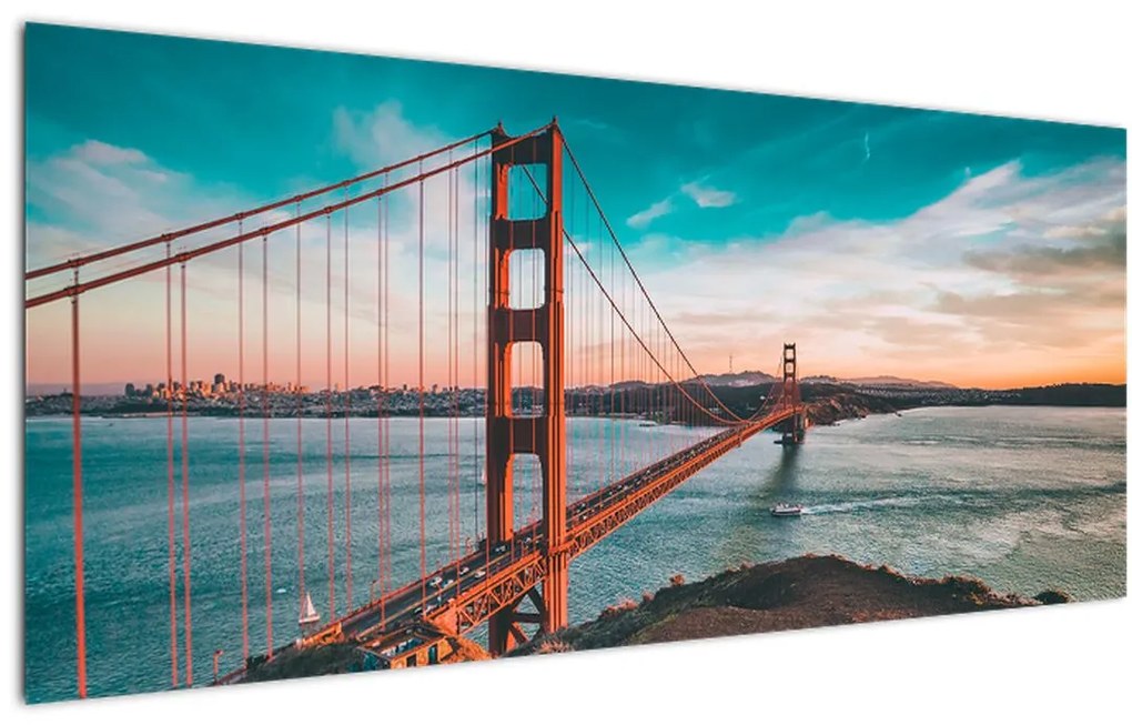 Obraz- Golden Gate, San Francisco (120x50 cm)