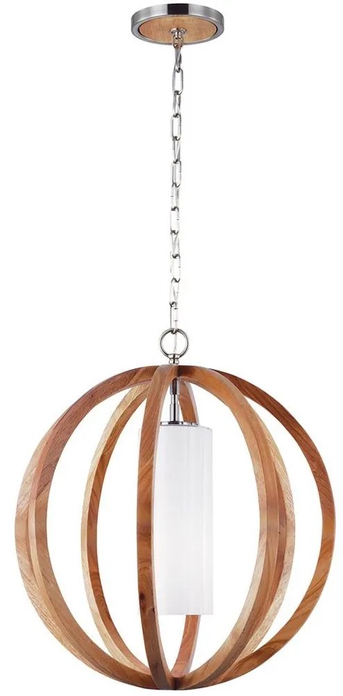 Elstead FE-ALLIER-P-S-LW - Luster na reťazi ALLIER 1xE27/60W/230V dub