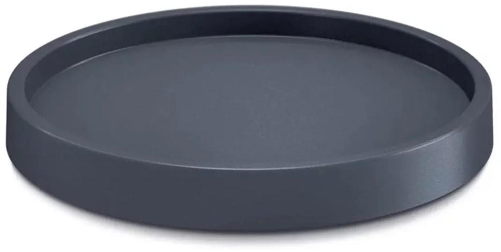Podstavec pod květináč na kolečkách, kulatý, antracit 37cm
