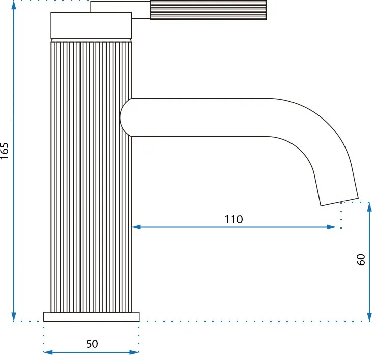 Rea Argon, umývadlová batéria h-165, medená matná, REA-B2089