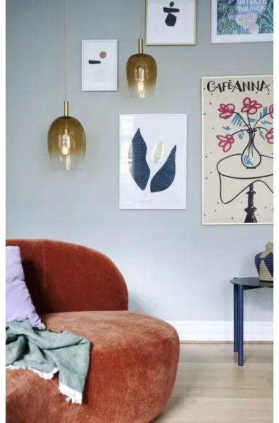 Nordlux - Závesný luster UMA na lanku 1xE27/40W/230V pr. 23 cm hnedá/dymiavá