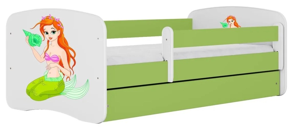 Dětská postel Babydreams mořská panna zelená