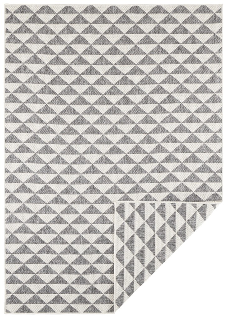 NORTHRUGS - Hanse Home koberce Kusový koberec Twin Supreme 103766 Grey / Cream – na von aj na doma - 80x150 cm