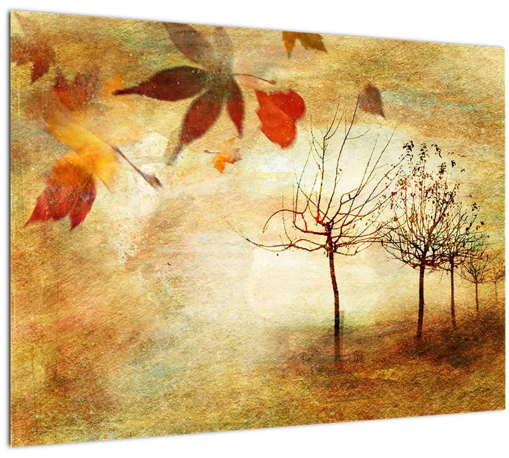 Sklenený obraz - Jesenná nálada (70x50 cm)