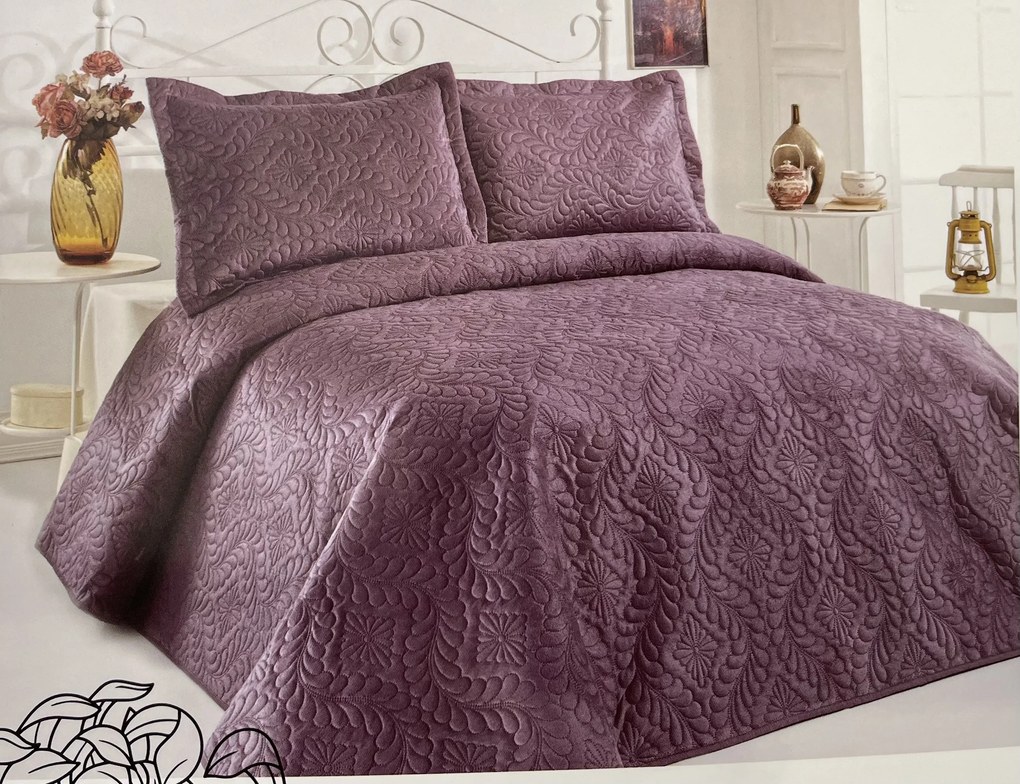 Prikrývka na posteľ 220 x 240 cm Barva: Pudrová