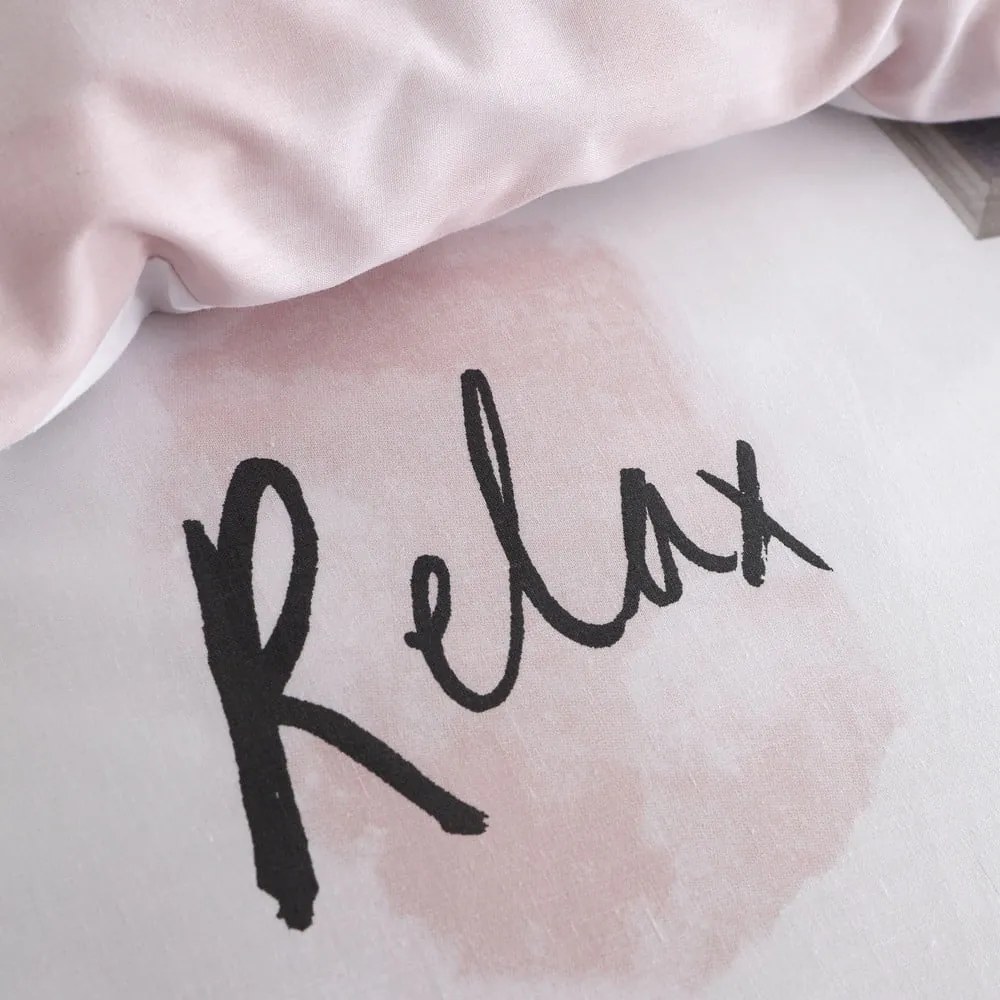 Biele/ružové obliečky na jednolôžko 135x200 cm Sleep Dreams – Catherine Lansfield