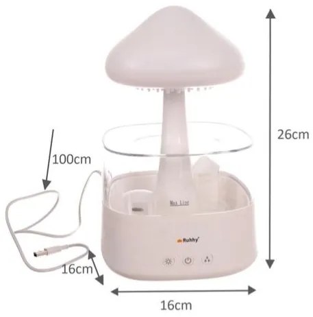 Bestent Zvlhčovač vzduchu LED lampa Dažďové kvapky