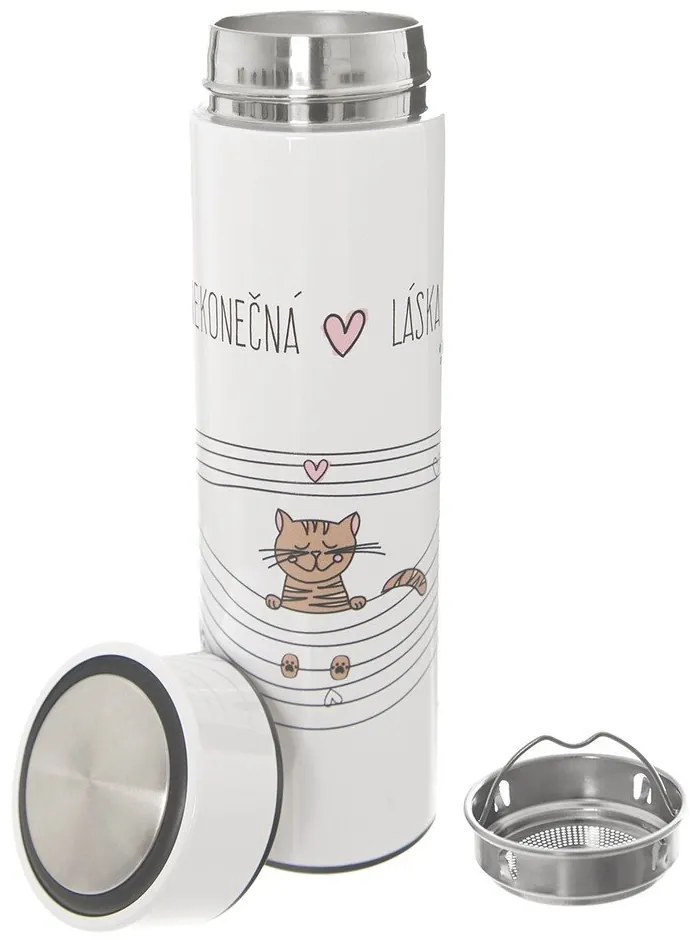 Biela termoska 400 ml – Orion