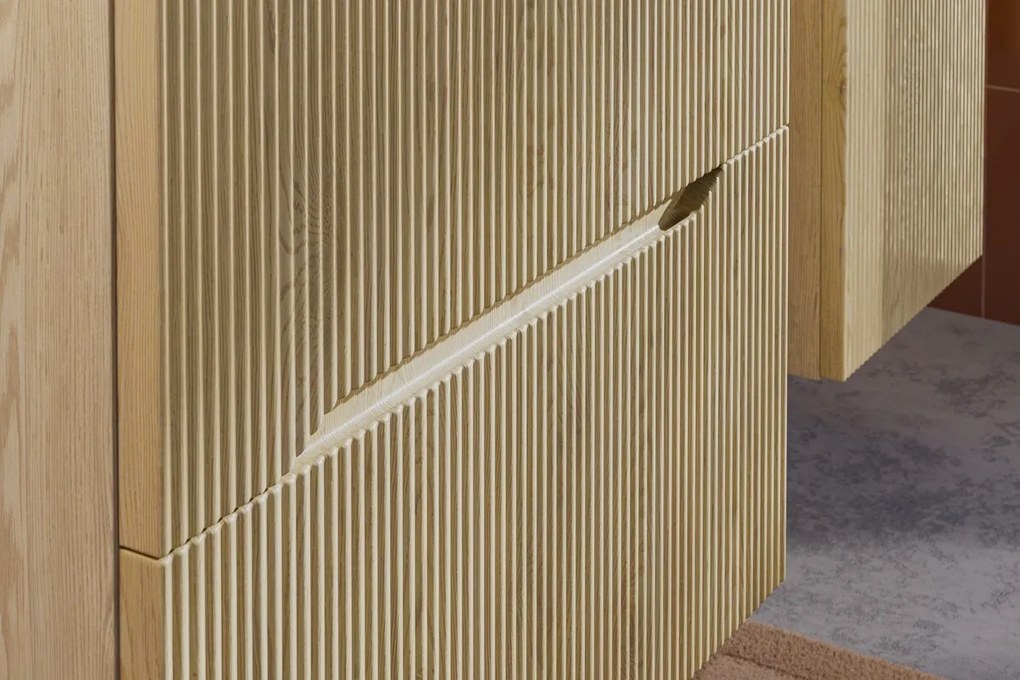 Závěsná skříňka pod umyvadlo Nordic 120 cm dub cremona