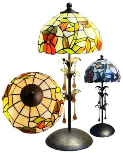 Vintage lampa Tiffany SOVA Murano glass Drops Iron Base 56*25