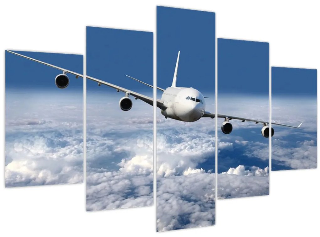 Obraz - Lietadlo v oblakoch (150x105 cm)