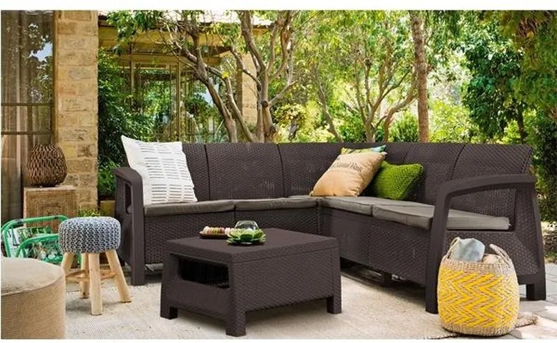 KETER BAHAMAS RELAX Set záhradný ratan, grafit/sivá 17205478