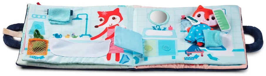 Lilliputiens - textilná didaktická knižka - Dobrú noc, líška Alice