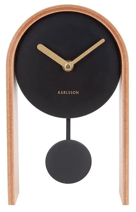 Svetlohnedé stolné hodiny Smart Pendulum 25 × 15× 7cm